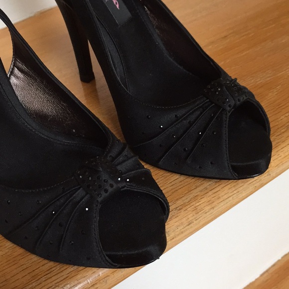 Nina sparkling retro VGUC peeptoe platform style - Picture 3 of 8